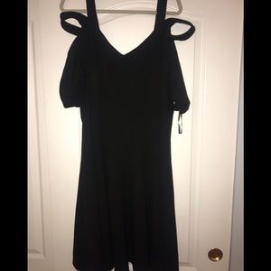 Plus size cold shoulder cocktail dress